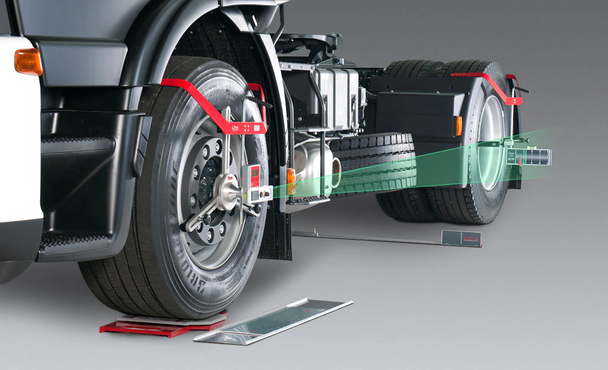 Koch Achsvermessung Lkw green Laser
